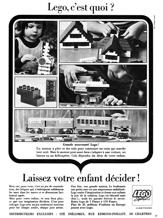 Publicité Lego 1966