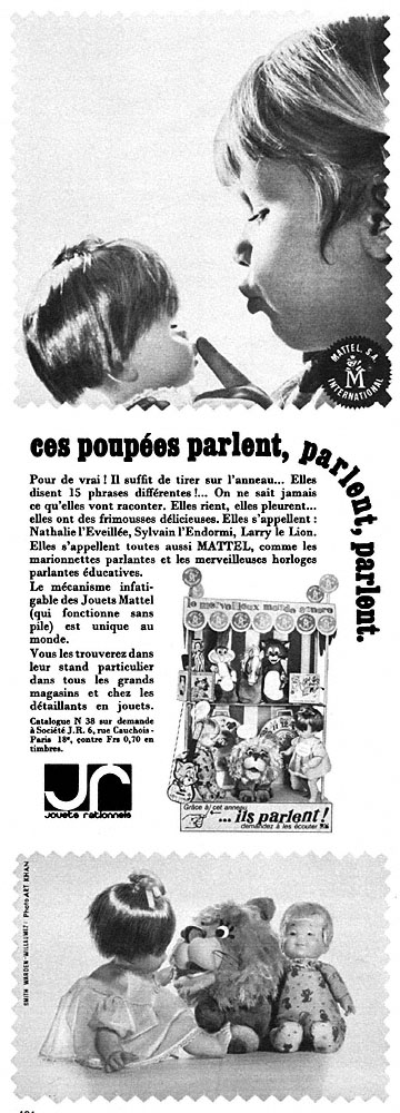 Publicit� Mattel 1966
