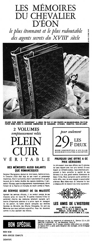 Publicité Amis Histoire 1967