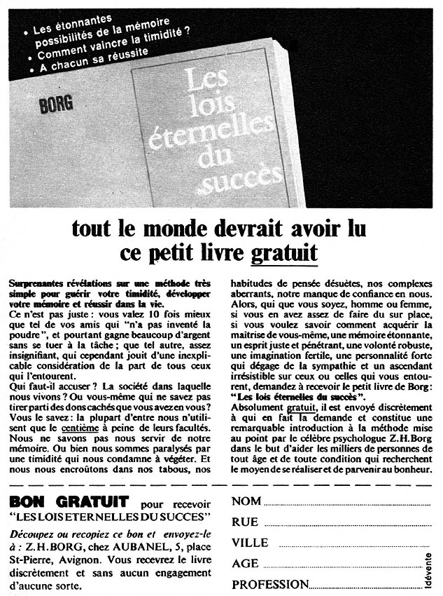 Publicité Aubanel 1970