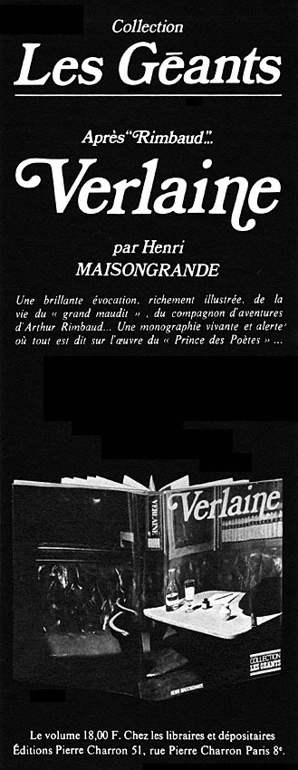 Publicité Editions Charron 1972