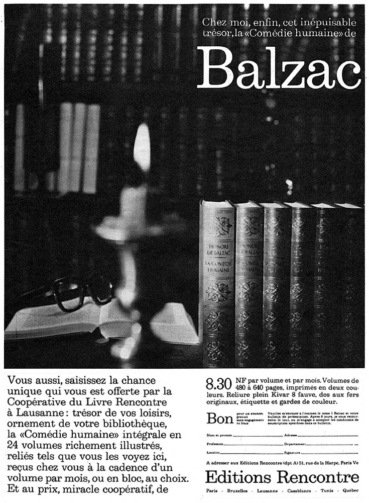 Publicité Editions Rencontre 1961