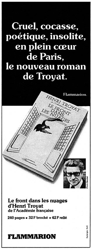 Publicité Flammarion 1977
