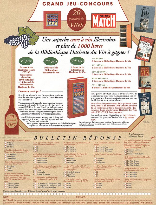 Publicité Hachette 1995