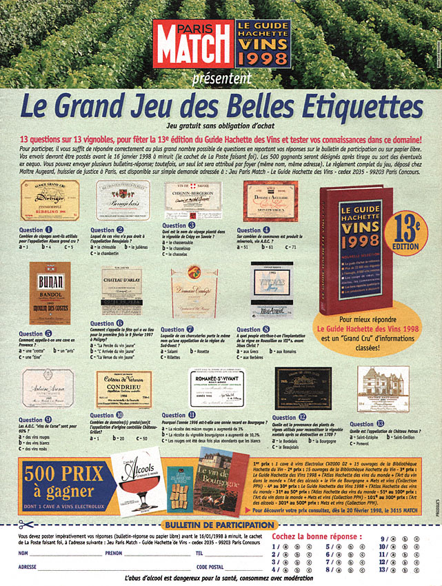 Publicité Hachette 1997