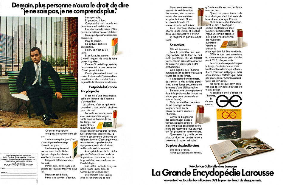 Publicité Larousse 1971