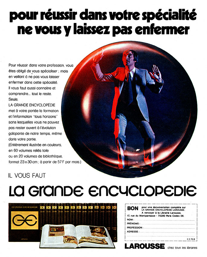 Publicité Larousse 1973