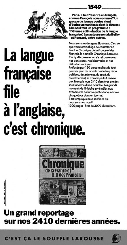 Publicité Larousse 1987