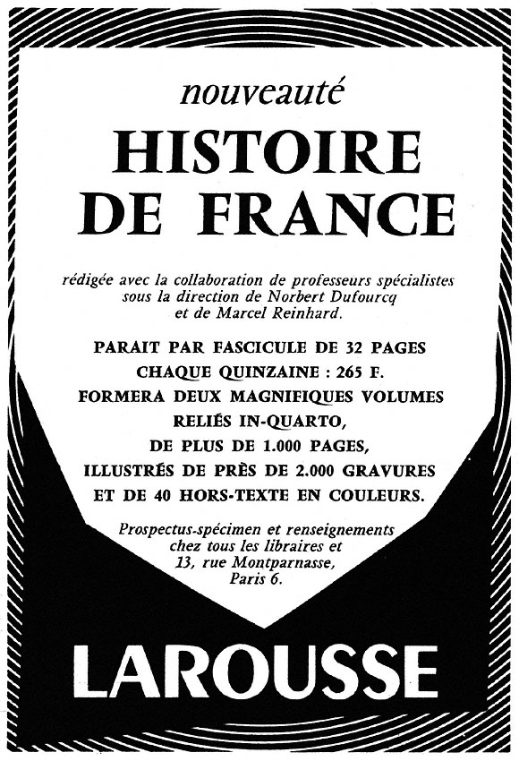 Publicité Larousse 1953