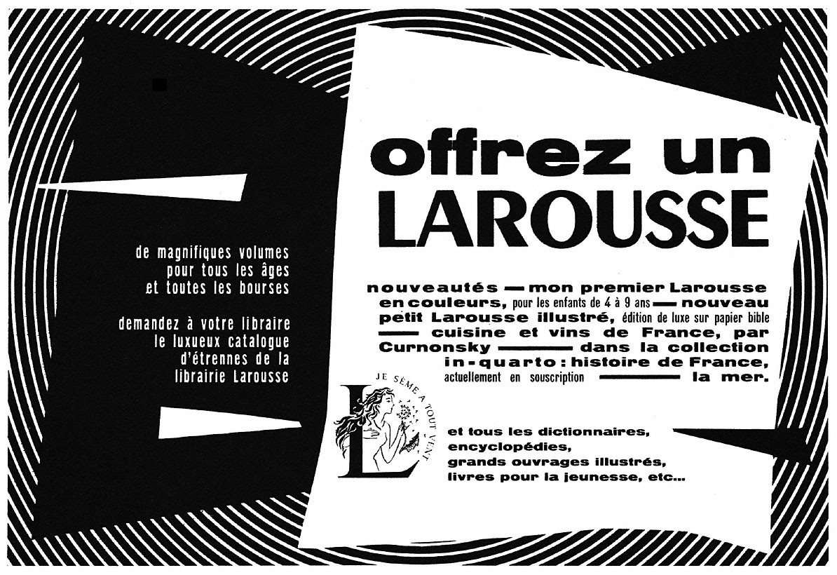 Publicité Larousse 1953