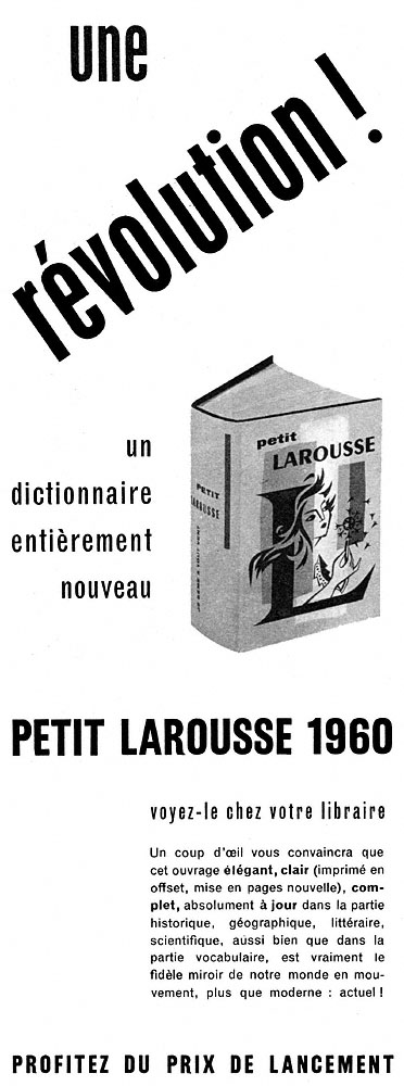 Publicité Larousse 1959