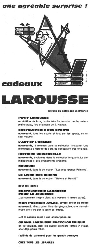 Publicité Larousse 1961