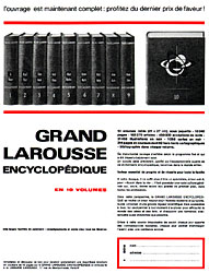 Publicité Larousse 1964