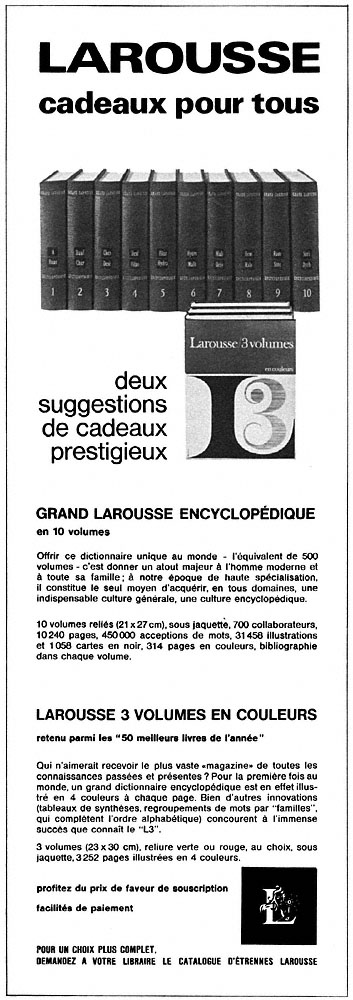 Publicit� Larousse 1966