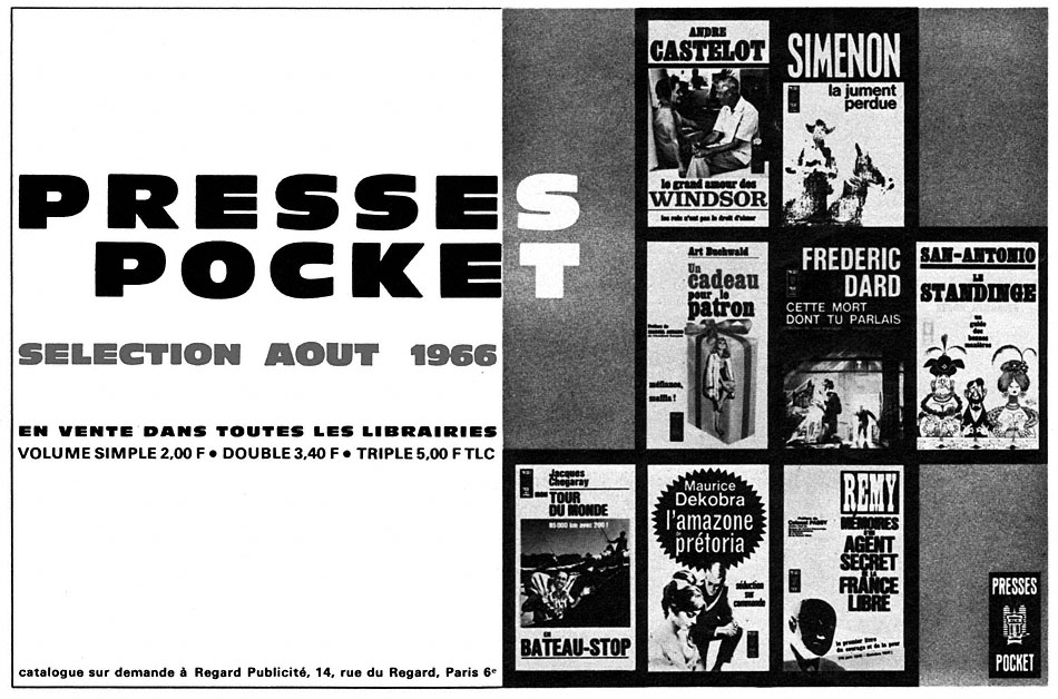 Publicité Presses Pocket 1966