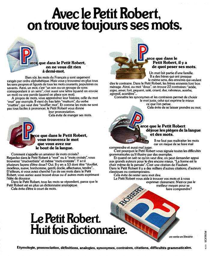 Publicité Robert 1973