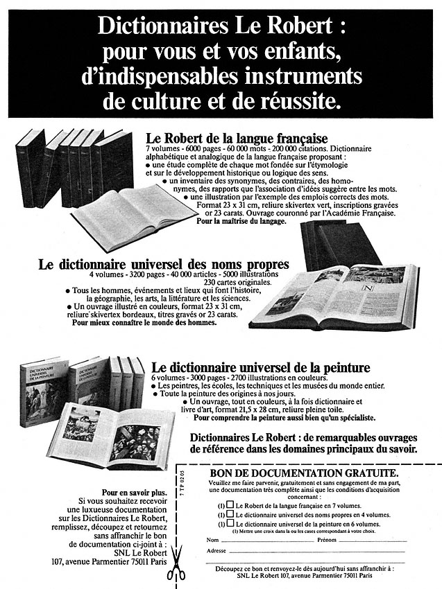 Publicité Robert 1977