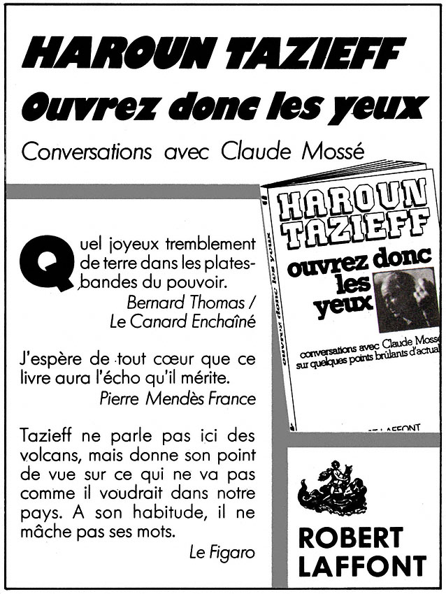 Publicité Robert Laffont 1980