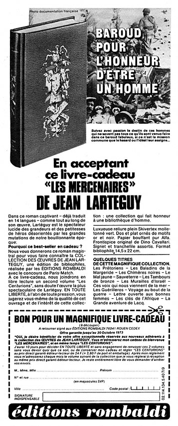 Publicité Rombaldi 1973