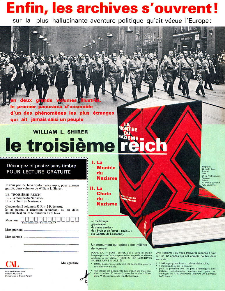 Publicit� ZxDivers Clubs Livres 1964