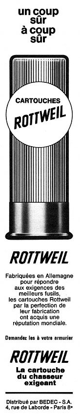 Publicit� Chasse 1970