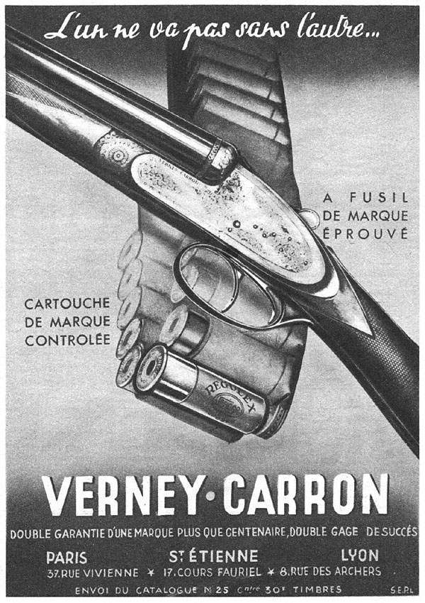 Publicité Chasse 1952