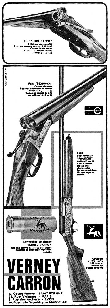 Publicit� Chasse 1965