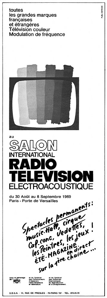 Publicit� Foires Salons 1969