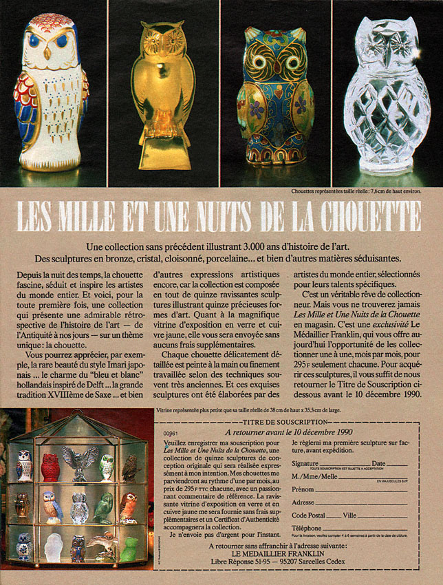 Publicité Franklin 1990