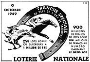 Publicité Loterie Nationale 1949