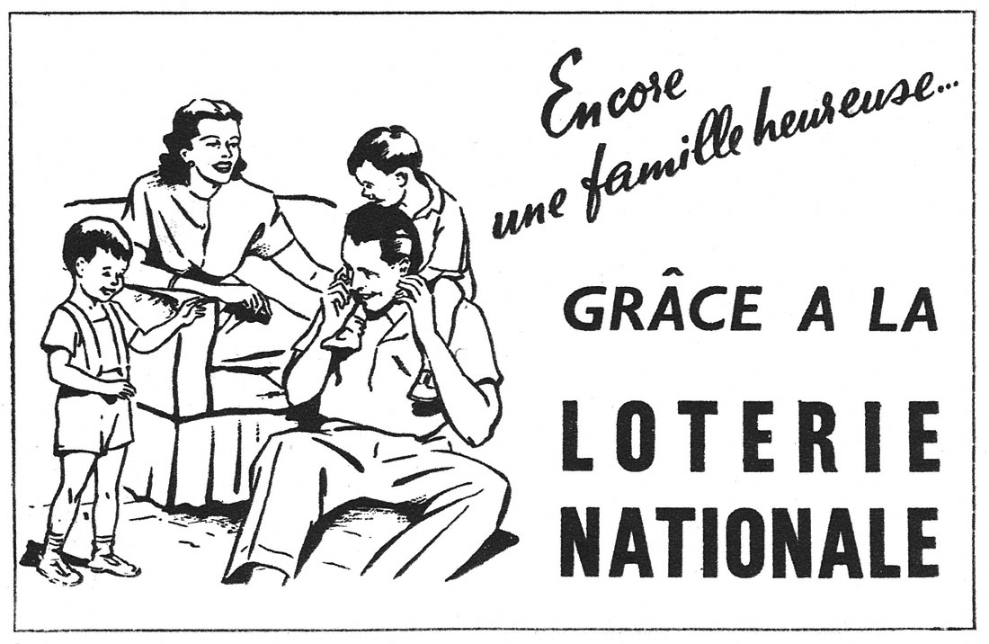 Publicité Loterie Nationale 1950