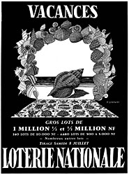 Publicit Loterie Nationale 1961
