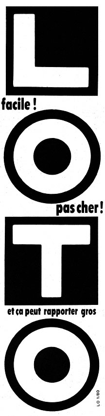 Publicité Loto 1980