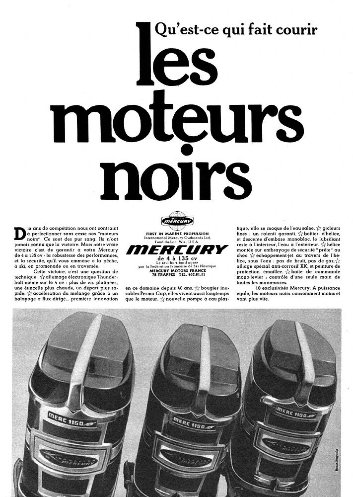 Publicit� Mercury 1970