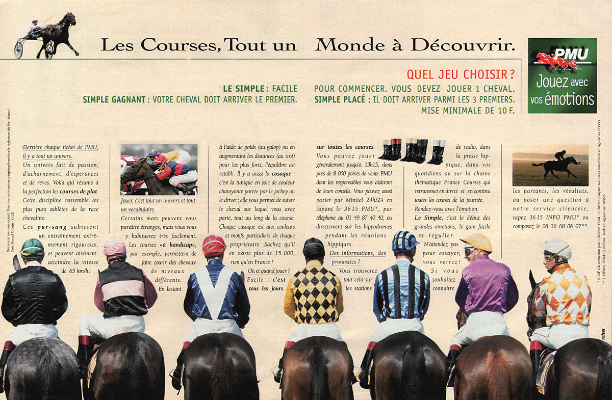 Publicité Pmu 1998