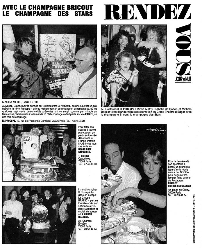 Publicité Rendez Vous 1990