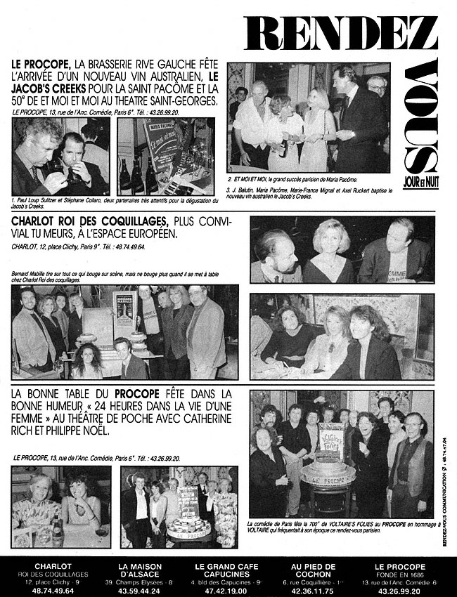 Publicité Rendez Vous 1990