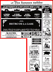 Marque Restaurants 1985