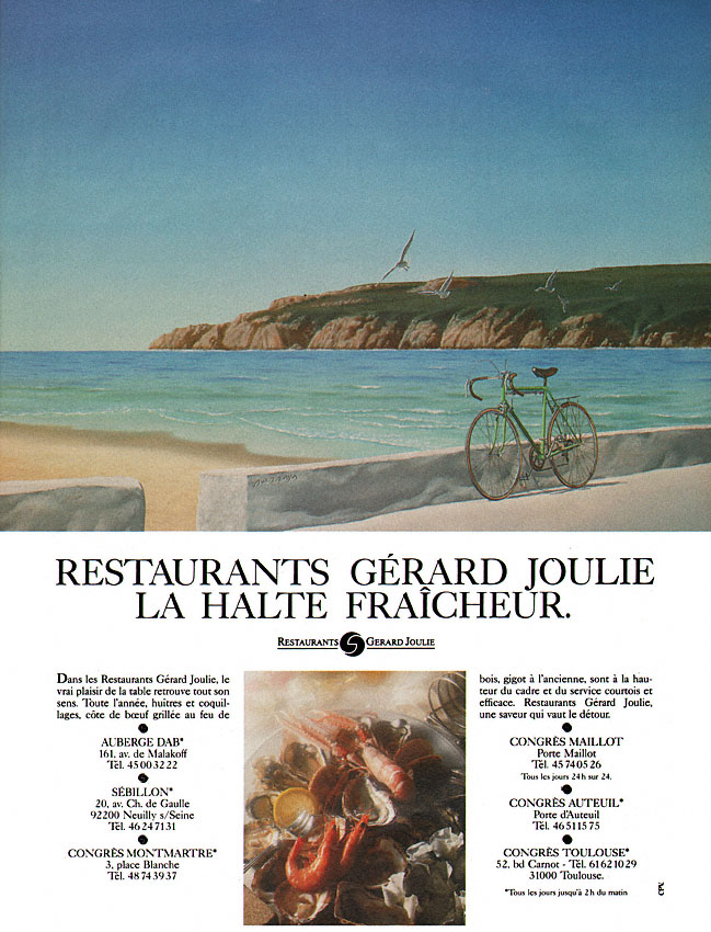 Publicité Restaurants 1990