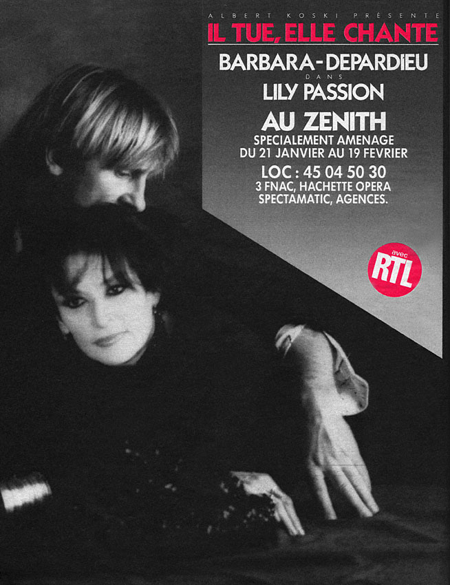 Publicité Spectacles 1985