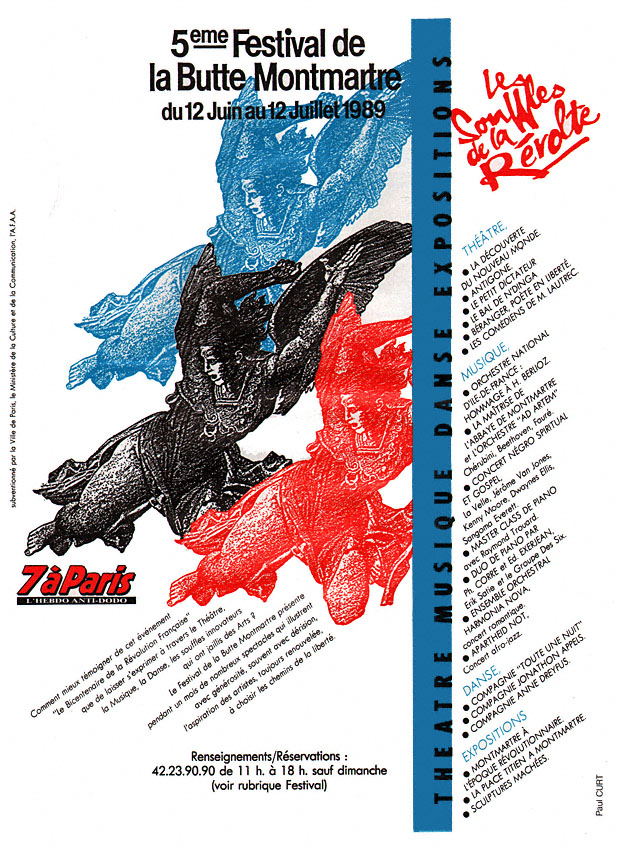 Publicité Spectacles 1989