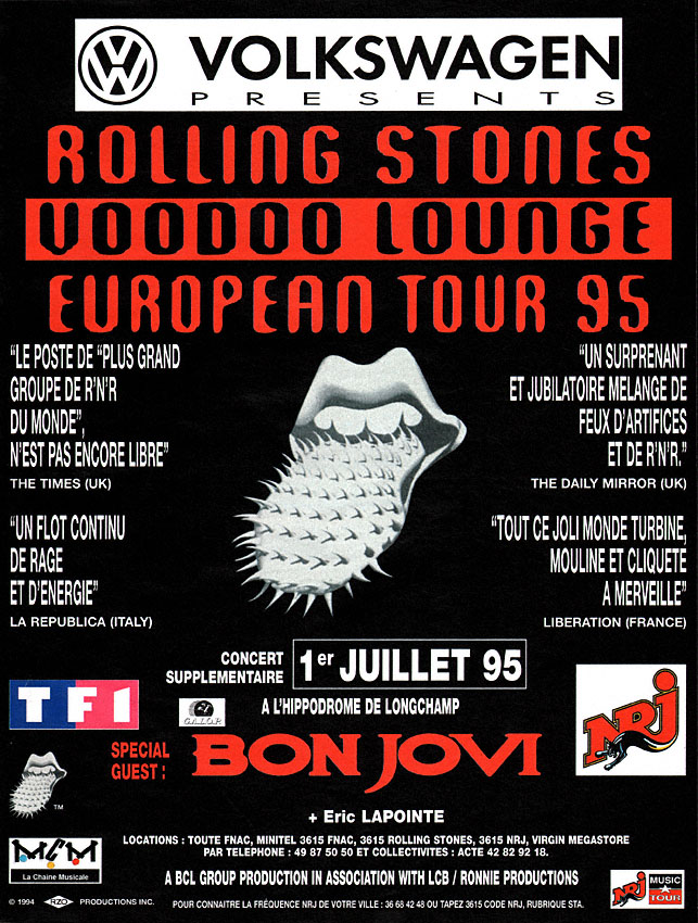 Publicité Spectacles 1995