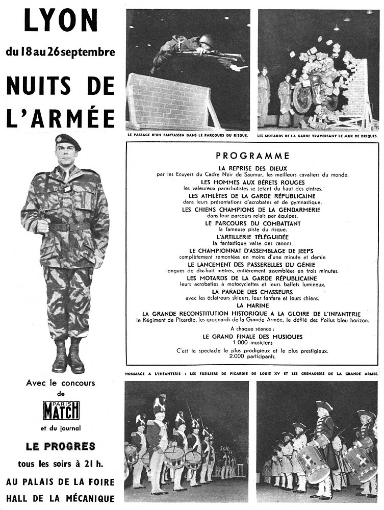 Publicité Spectacles 1954