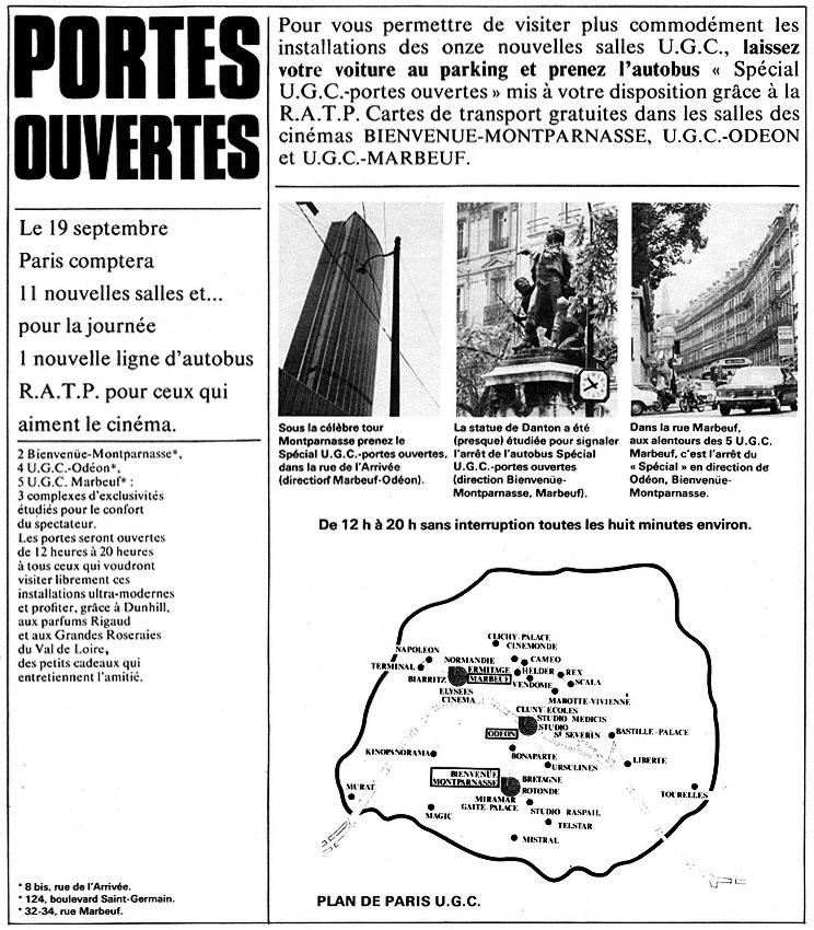 Publicité Ugc 1973