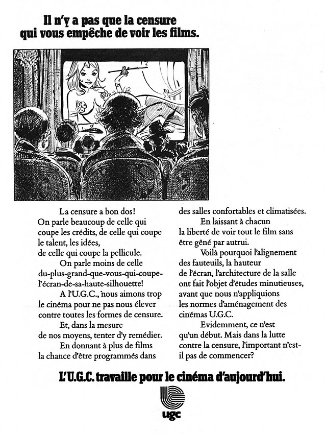 Publicité Ugc 1974