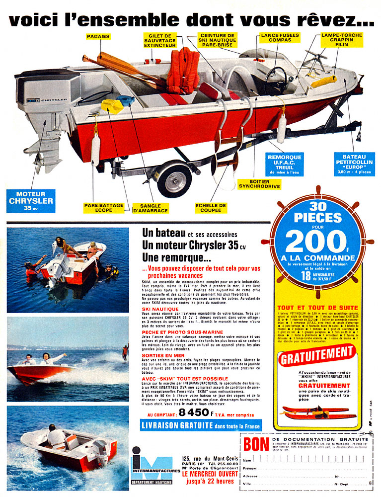 Publicit� Divers 1969