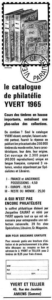 Publicit� Divers 1964