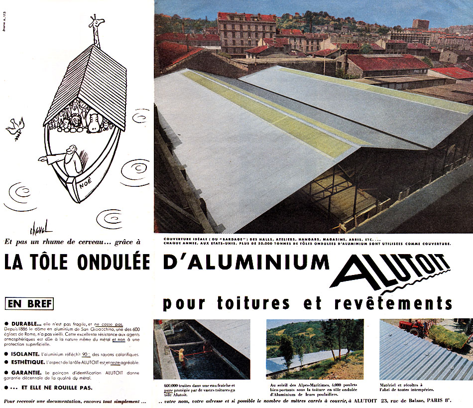 Publicité Alutoit 1960