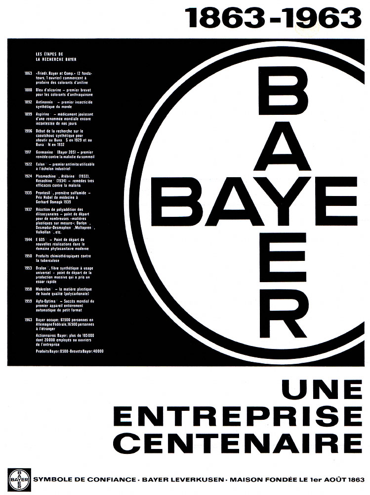 Publicité Bayer 1963