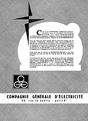 Publicit CGE 1962